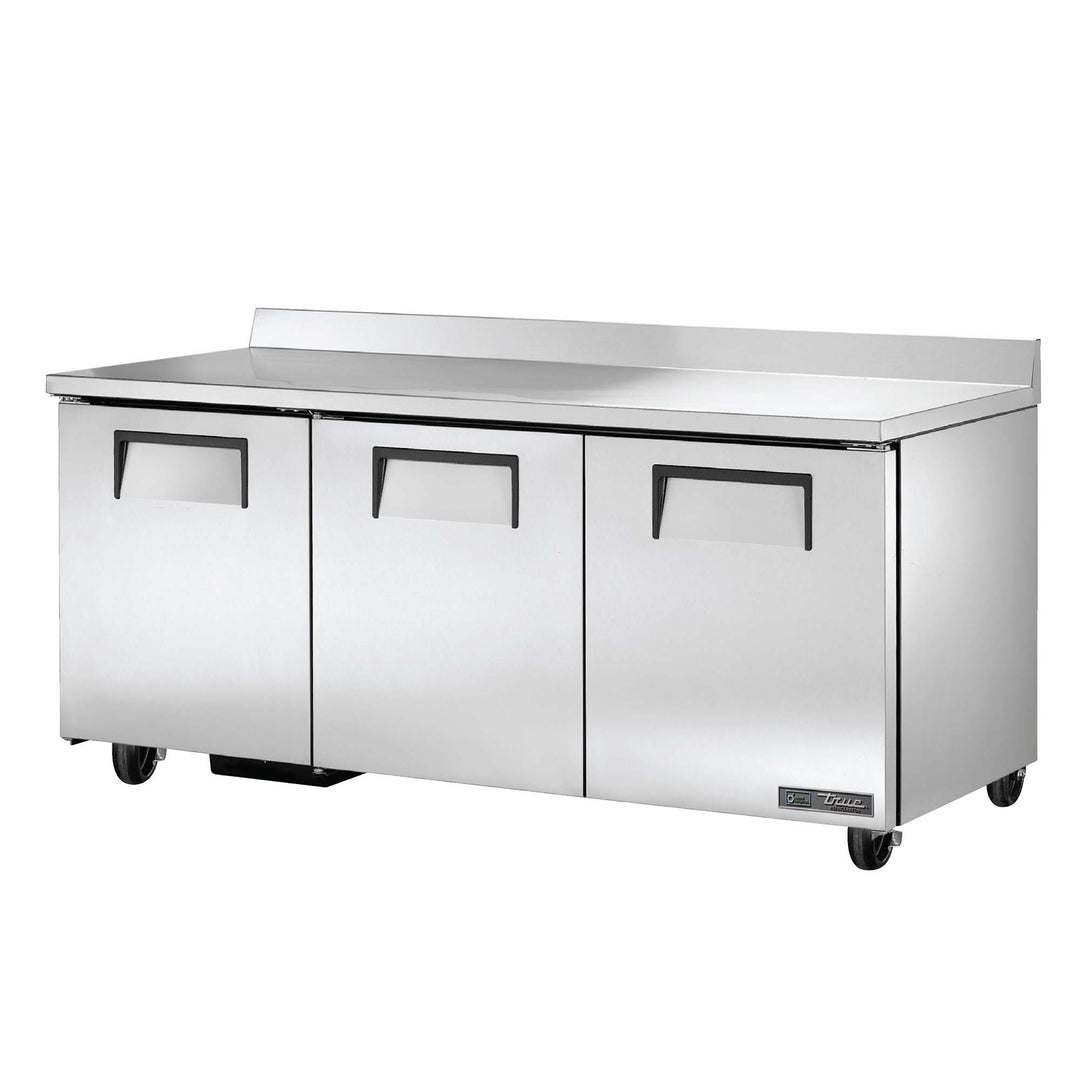 True 72" Solid Door Worktop Refrigerator True Mfg TWT-72-HC