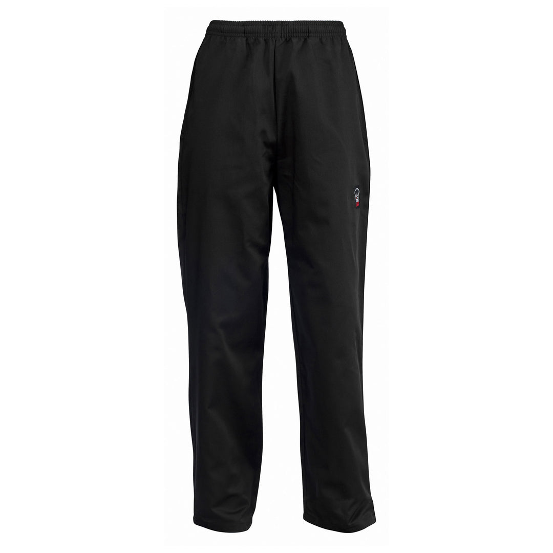 Signature Chef Relaxed Fit Unisex Newbury Chef Pants, Black, Large (Winco UNF-2KL)