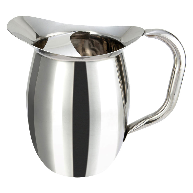 Winco 3 Qt. Stainless Steel Bell Pitcher with Ice Guard (Winco WPB-3C)