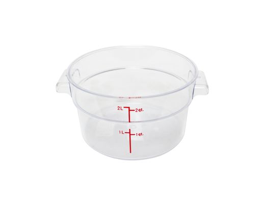 Thunder Group Round 2 Qt. Clear Food Storage Container (Thunder Group PLRFT302PC)