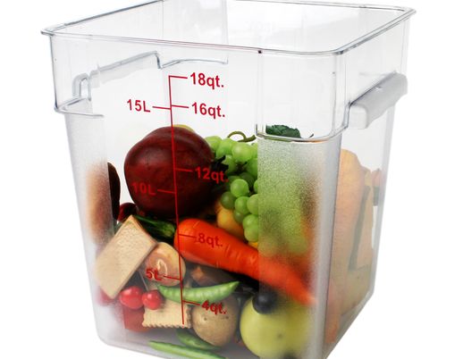 Thunder Group Square 18 Qt. Clear Food Storage Container (Thunder Group PLSFT018PC)