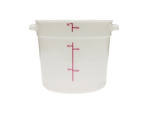 Thunder Group Round 6 Qt. White Food Storage Container (Thunder Group PLRFT306PP)