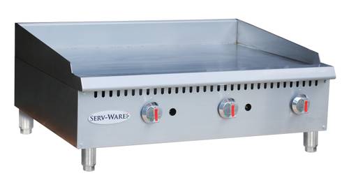36” Thermostatic Gas Griddle – Natural Gas (Serv-Ware STGS-36)
