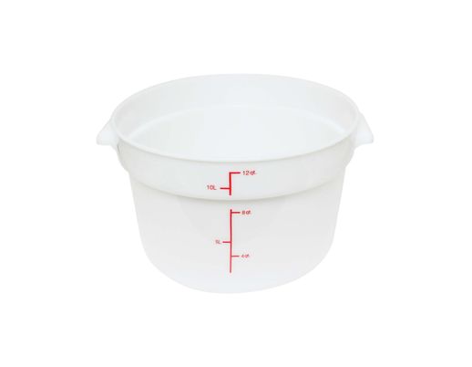 Thunder Group Round 12 Qt. White Food Storage Container (Thunder Group PLRFT312PP)