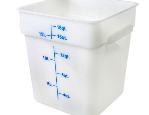 Thunder Group Square 18 Qt. White Food Storage Container (Thunder Group PLSFT018PP)