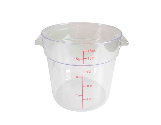 Thunder Group Round 18 Qt. Clear Food Storage Container (Thunder Group PLRFT318PC)