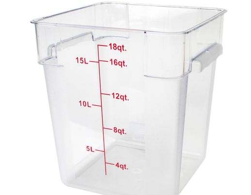 Thunder Group Square 18 Qt. Clear Food Storage Container (Thunder Group PLSFT018PC)