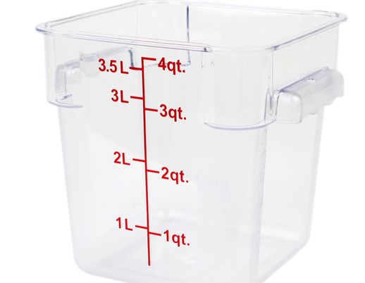 Thunder Group Square 4 Qt. Clear Food Storage Container (Thunder Group PLSFT004PC)