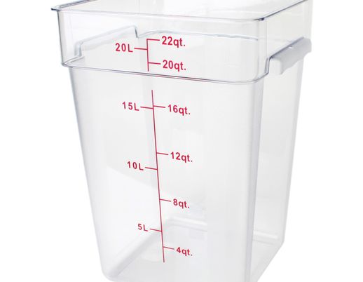 Thunder Group Square 22 Qt. Clear Food Storage Container (Thunder Group PLSFT022PC)