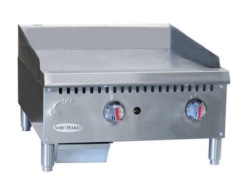 24” Manual Control Griddle – Natural Gas (Serv-Ware SMGS-24)