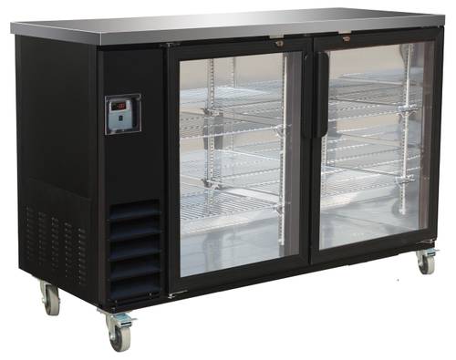 61 in. Glass Door Bar Back Unit (Serv-Ware BB3-24G-HC)