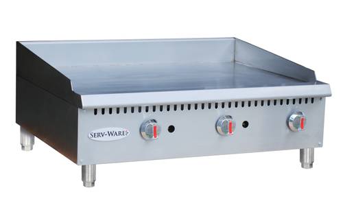 36” Manual Control Griddle – Natural Gas (Serv-Ware SMGS-36)