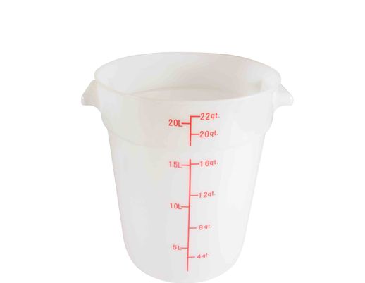 Thunder Group Round 22 Qt. White Food Storage Container (Thunder Group PLRFT322PP)