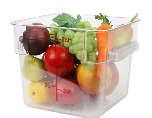 Thunder Group Square 6 Qt. Clear Food Storage Container (Thunder Group PLSFT006PC)