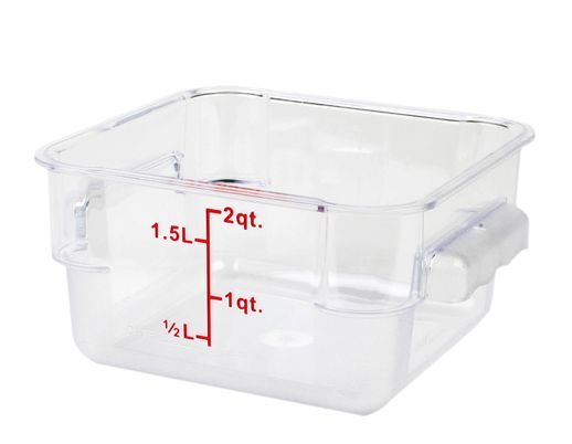 Thunder Group Square 2 Qt. Clear Food Storage Container (Thunder Group PLSFT002PC)