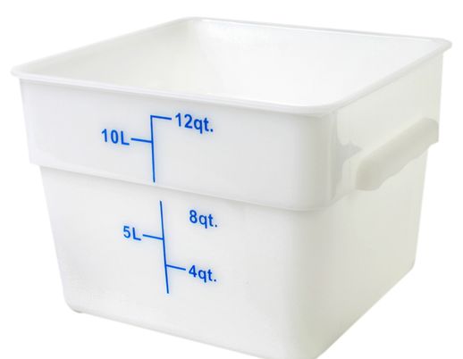 Thunder Group Square 12 Qt. White Food Storage Container (Thunder Group PLSFT012PP)