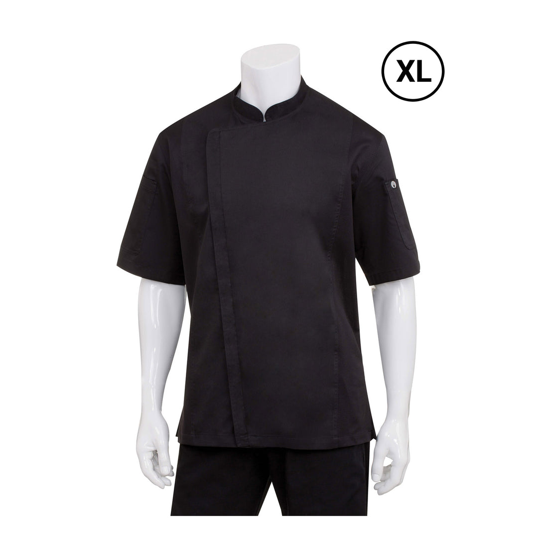 Chef Works Springfield Chef Coat BCSZ009-BLK-XL, Cool Vent™ Professional Style in Extra Large