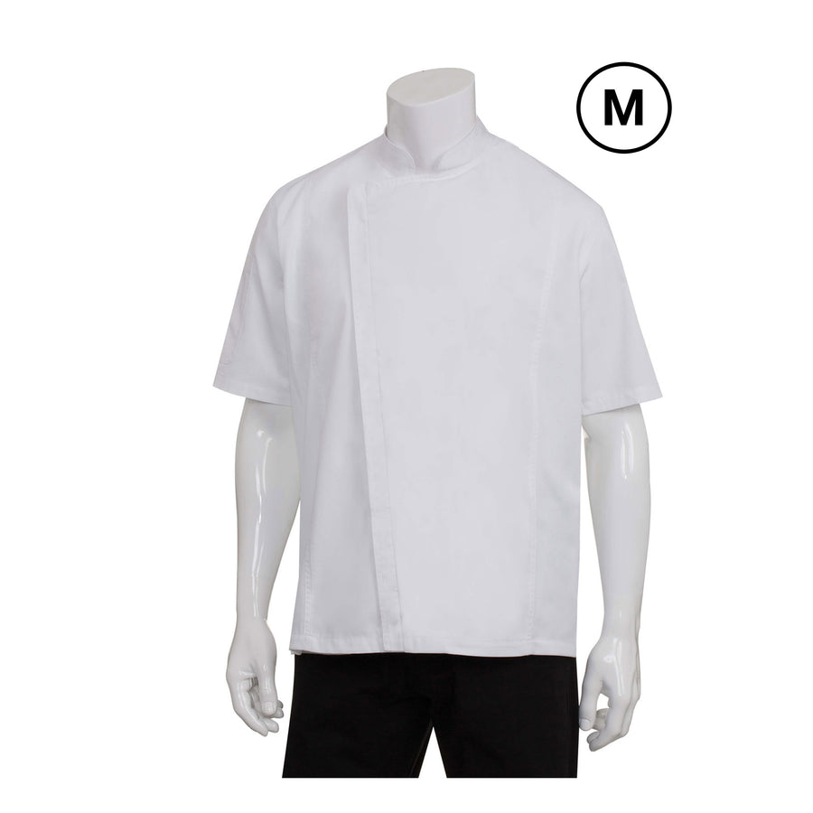 Chef Works Springfield Chef Coat BCSZ009-WHT-M, Cool Vent™ Design Single Breast Short Sleeve - White - Medium Size