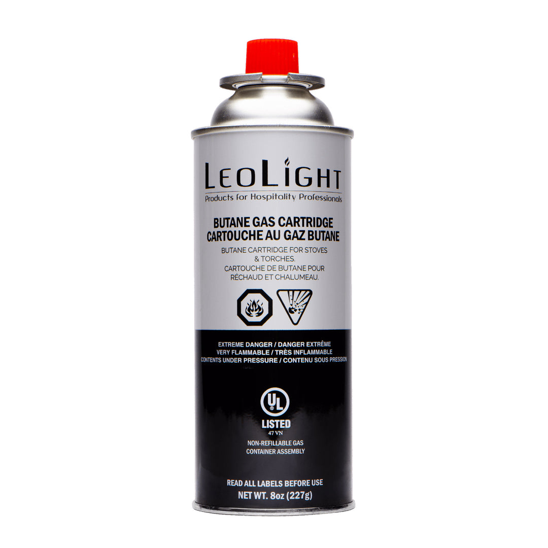 Pico Hospitality LeoLight BUT-12 Butane Gas Fuel Canister 8 oz. Can - 12/Case and 1/Each