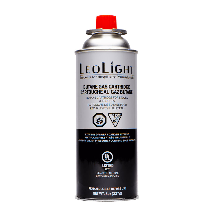 Pico Hospitality LeoLight BUT-12 Butane Gas Fuel Canister 8 oz. Can - 12/Case and 1/Each