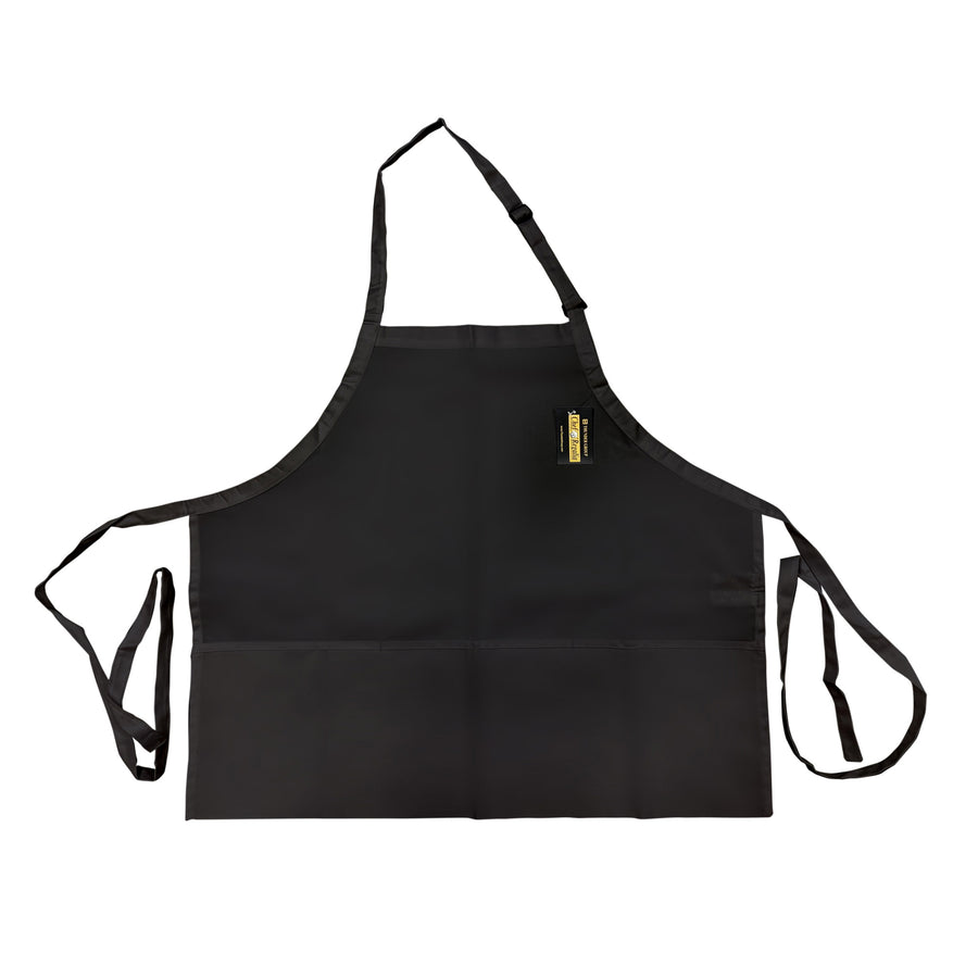 Thunder Group CA2427BK Mid-length Bib Apron with 3-Pockets 27-1/2” Long - Black