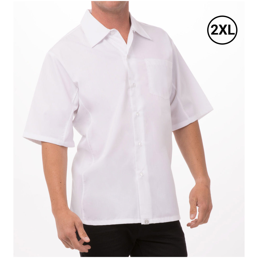 Chef Works CSCV-WHT-2XL Cool Vent™ Cook Shirt Short Sleeve - White - Extra Extra Large Size