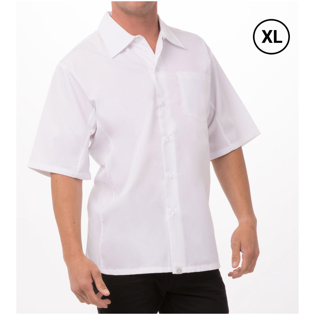 Chef Works CSCV-WHT-XL Cool Vent™ Cook Shirt Short Sleeve - White - Extra Large Size