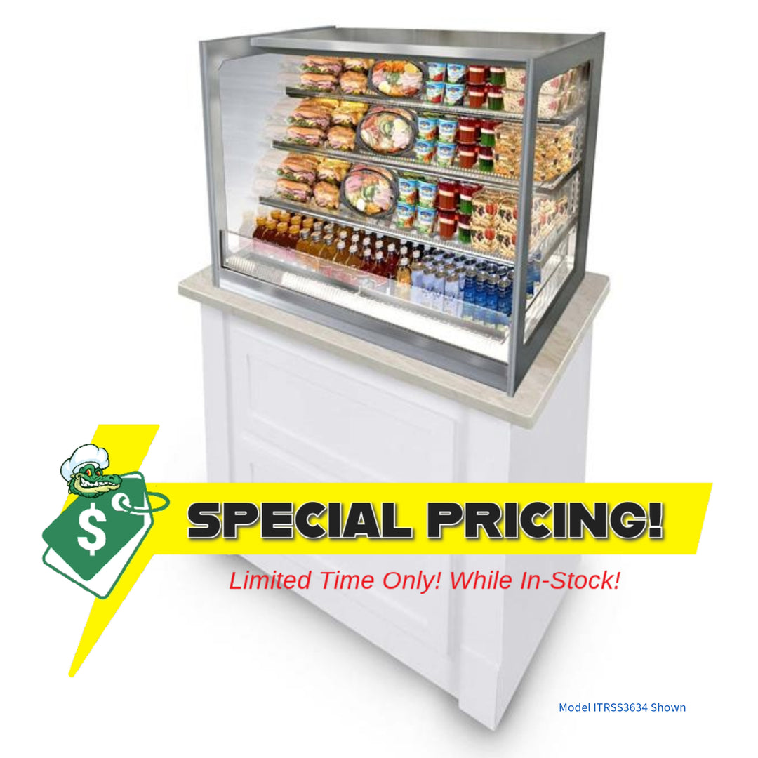 Federal Industries ITRSS4834 Italian Style 48" Self-Serve Drop-In Refrigerated Open Air Display Case (Condition: Demo Unit - Never Used)