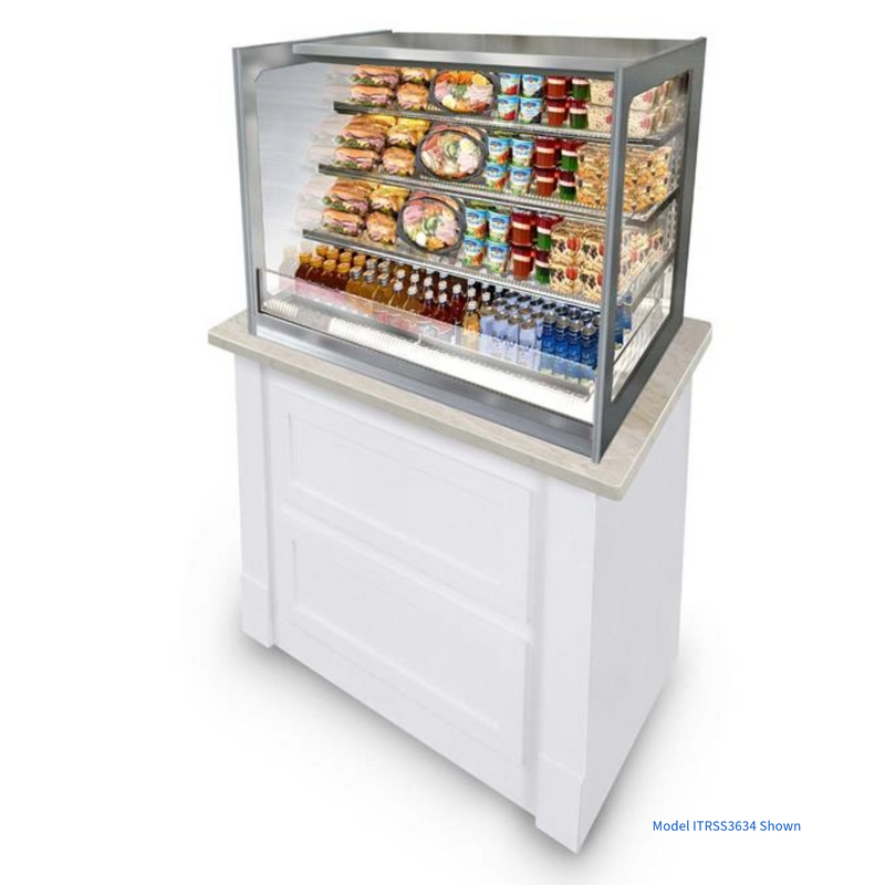 Federal Industries ITRSS4834 Italian Style 48" Self-Serve Drop-In Refrigerated Open Air Display Case (Condition: Demo Unit - Never Used)
