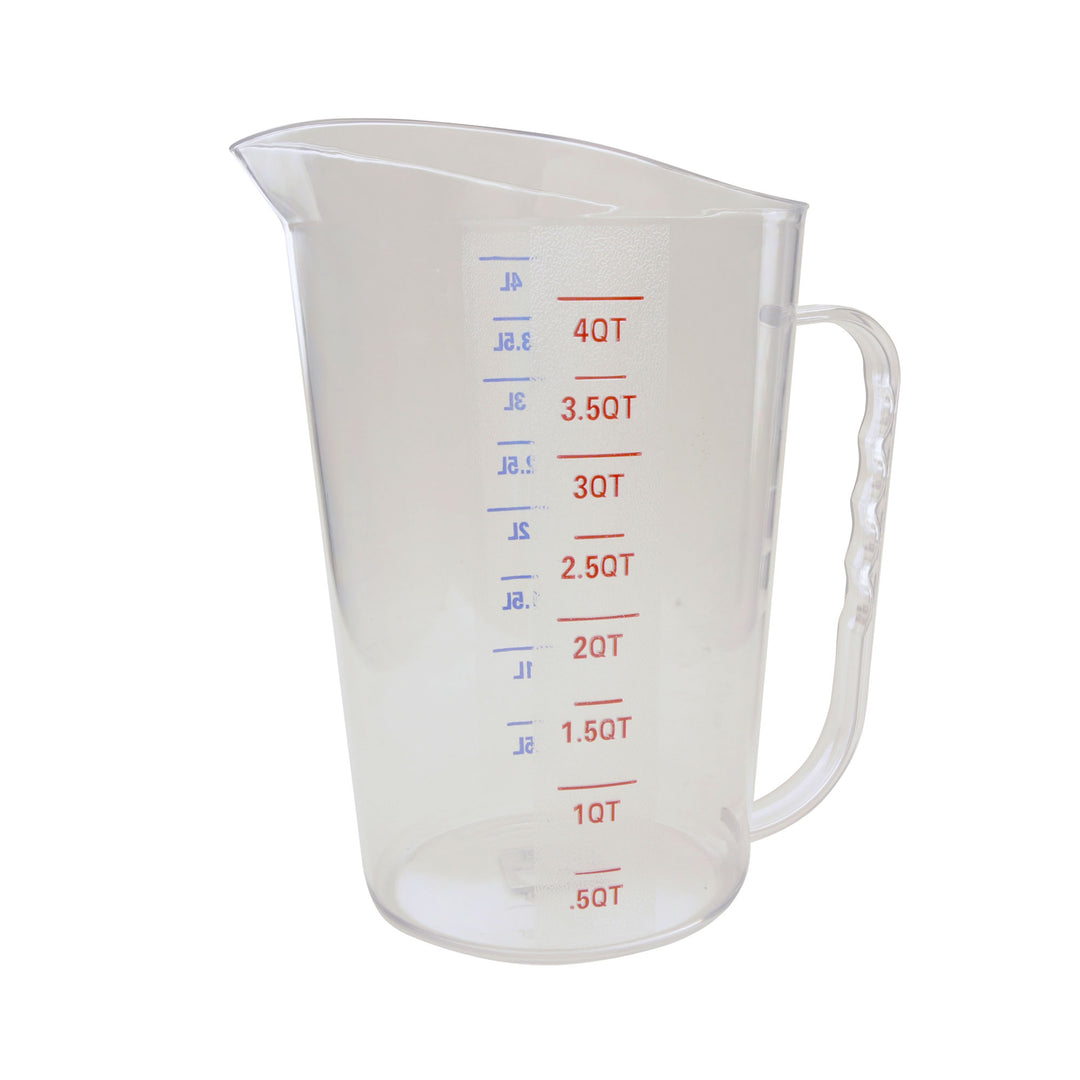 4 Quart Clear Plastic Polycarbonate Measuring Cup - PLMD128CL-1 