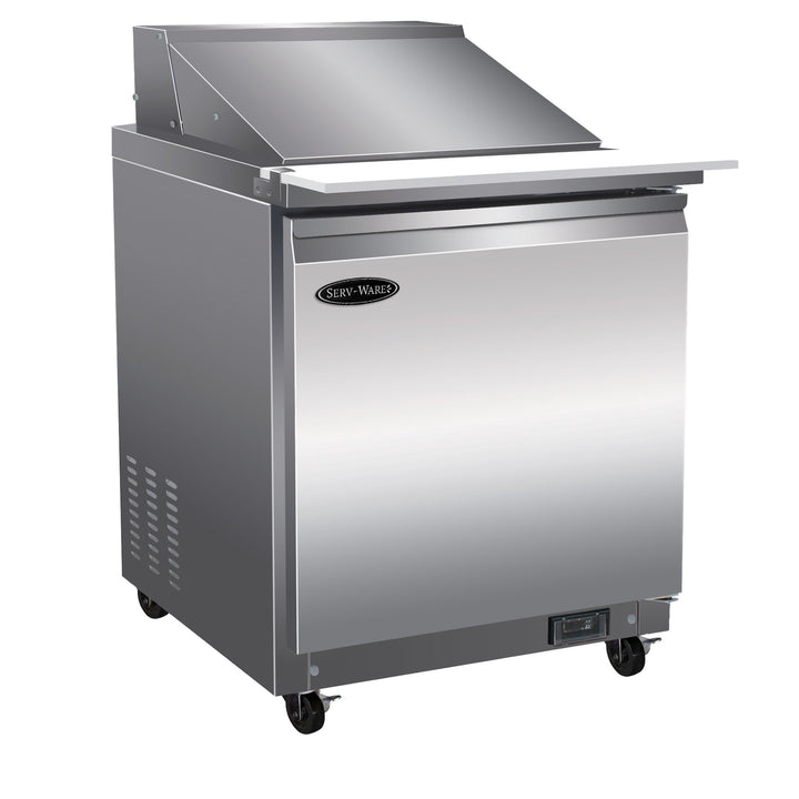 Serv-Ware 29" Wide 1-Door Sandwich/Salad Prep Table Model SP29-8-HC-T