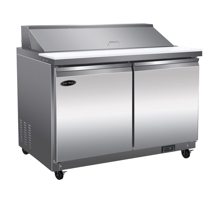 Serv-Ware 48" Wide 2-Door Sandwich/Salad Pre Table Model SP48-12-HC-T