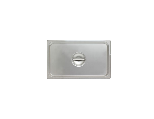 Full-Size Solid Stainless Steel Steam Table Pan Cover 24 Gauge – Reinforced Corners, NSF (Thunder Group STPA5000C)