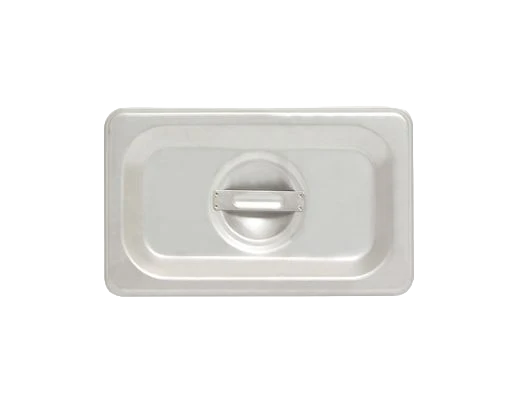 1/9-Size Solid Stainless Steel Steam Table Pan Cover 24 Gauge – Reinforced Corners, NSF (Thunder Group STPA5190C)