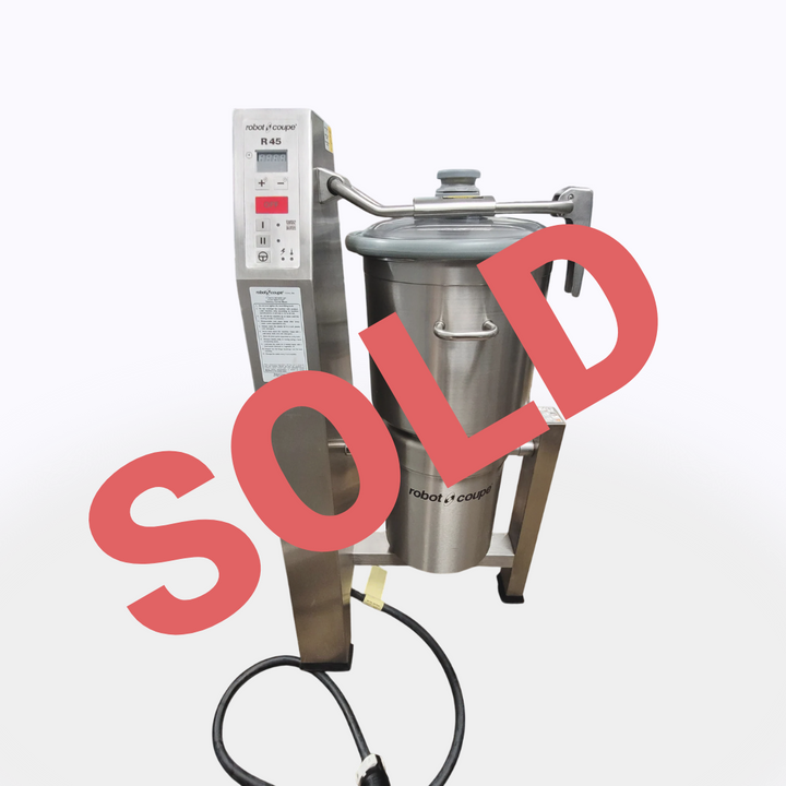 USED Floor-Standing 45 Liter Capacity Vertical Mixer Cutter (VCM) – 208/240V 3-Phase (Robot Coupe R45 T)