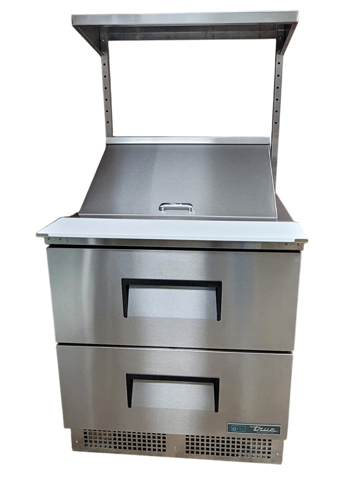 32" Stainless Steel Mega Top Sandwich/Salad Preparation Refrigerator (True Mfg. TFP-32-12M-D)