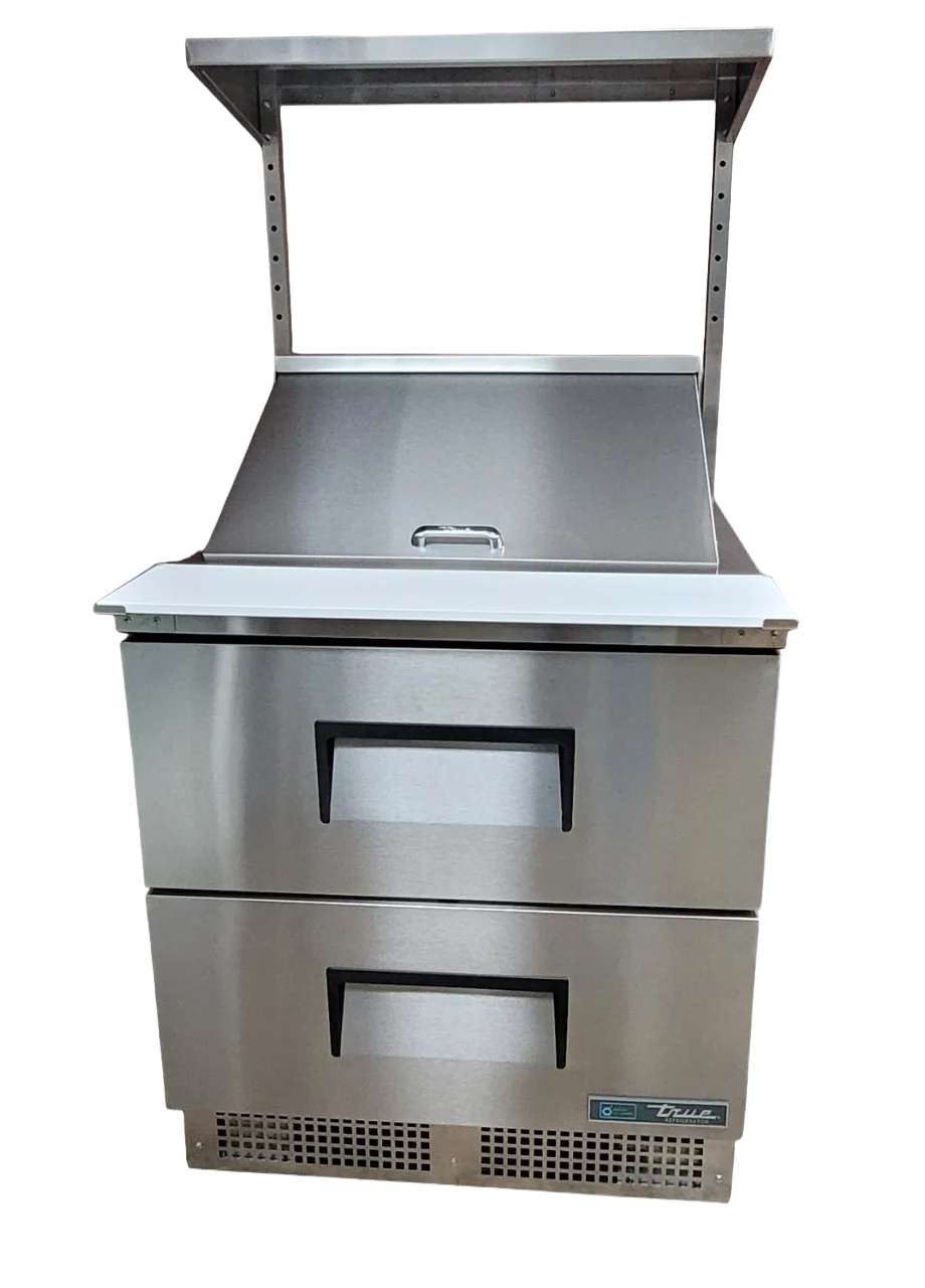 True TFP-32-12M-D 32" Prep Table Refrigerator with 12 Pan Refrigerated Rail & R290 Refrigerant – Made in USA