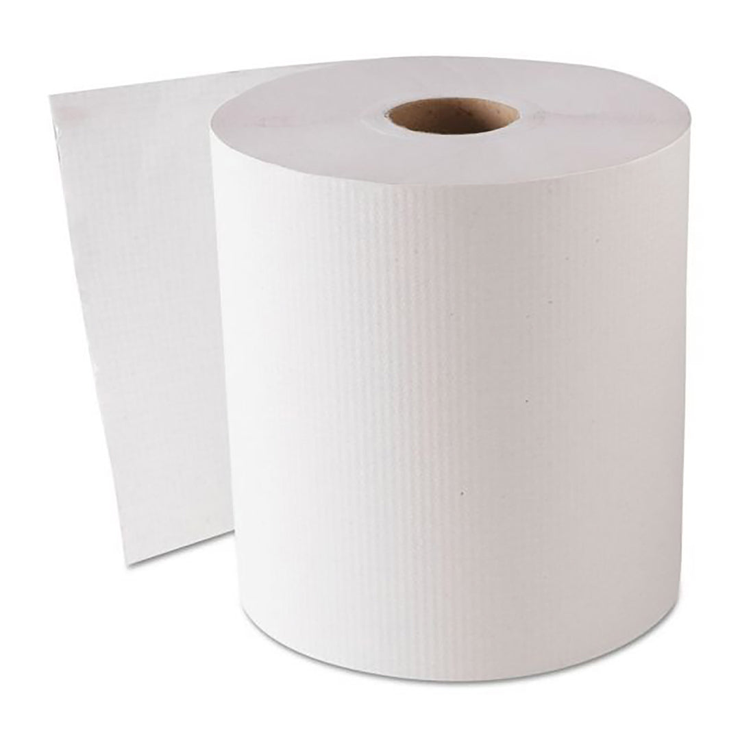 White 8” Hardwound Paper Towel Roll 800’ – Sold 6 Rolls per Case