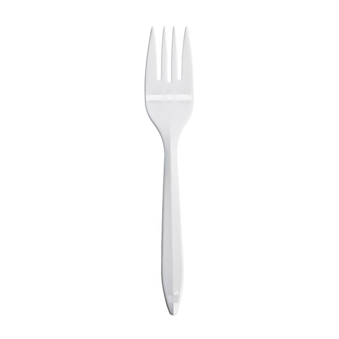 Medium Weight White Plastic Fork – Sold 1000 Forks per Case