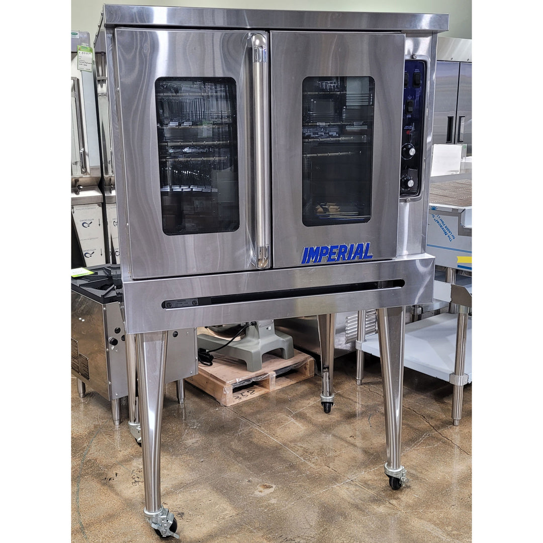 Used Imperial Electric Convection Oven Model PCVE-1 - Front of the oven showing legs