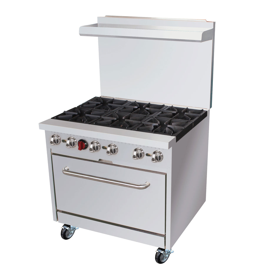  36" Natural Gas Range 6 Burners with Standard Oven - 210,000 BTU (Valyr VALGR-36NG)