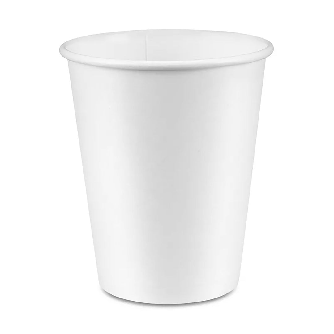 12 Oz White Paper Single-Wall Hot Cup – Sold 1000 Cups per Case