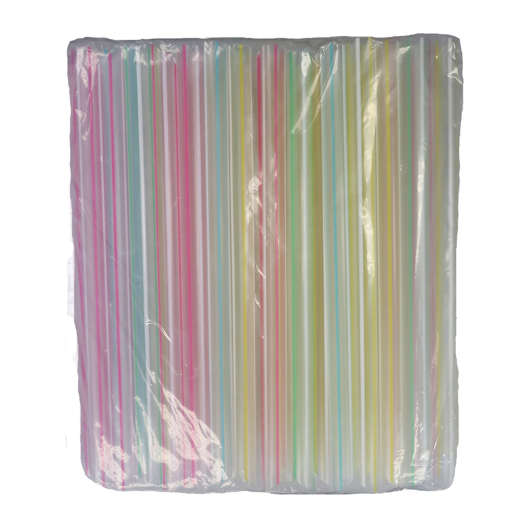 Jumbo Unwrapped Plastic Straw Assortment of Colors – Sold 1600 Straws per Case