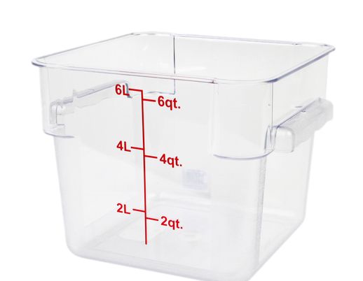 Thunder Group Square 6 Qt. Clear Food Storage Container (Thunder Group PLSFT006PC)