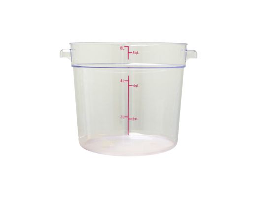 Thunder Group Round 6 Qt. Clear Food Storage Container (Thunder Group PLRFT306PC)