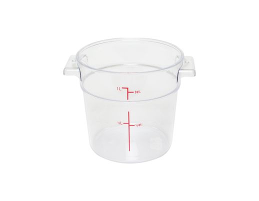 Thunder Group Round 1 Qt. Clear Food Storage Container (Thunder Group PLRFT301PC)