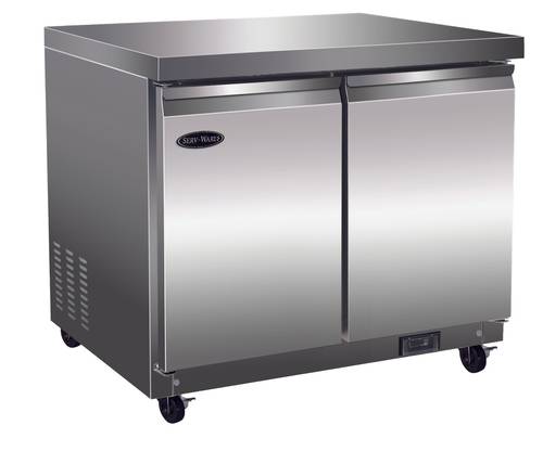 36" 2-Door Undercounter Reach-In Freezer (Serv-Ware UCF-36-HC-T)