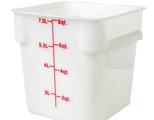 Thunder Group Square 8 Qt. White Food Storage Container (Thunder Group PLSFT008PP)