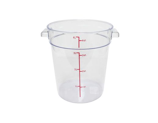 Thunder Group Round 4 Qt. Clear Food Storage Container (Thunder Group PLRFT304PC)