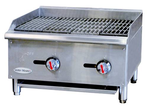 24” Radiant Charbroiler – Natural Gas (Serv-Ware SCBS-24)